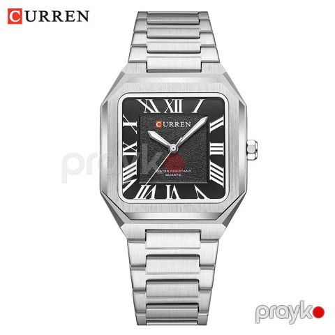 Kişi qol saatı Curren 8482-S-BLACK, Kvars, Əqrəbli, Roma rəqəmləri, Qolbaq — Bakı