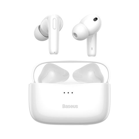 Baseus Qulaqlıq Baseus True Simu S2 Anc White NGS2-02 Simsiz Müstəsna Səs-küyün Ləğvi Ağ Qulaqlıq — Phones & Gadgets