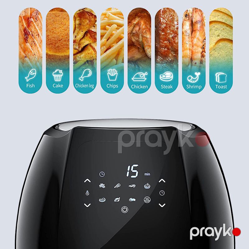 Böyük Tutumlu Sokany SK-8012 Rəqəmsal Air Fryer 8L Rəqəmsal İdarəetməli LED Displey Hava Fritözü 1800W — Digər mətbəx texnikası, Bakı (4)