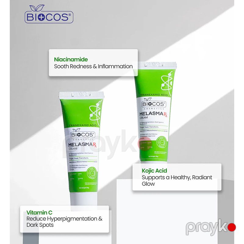 Biocos MelasmaRx Krem – Traneksamik Turşulu Ləkə Əleyhinə Baxım Kremi (50 q) — Gözəllik və səhiyyə, Bakı (3)