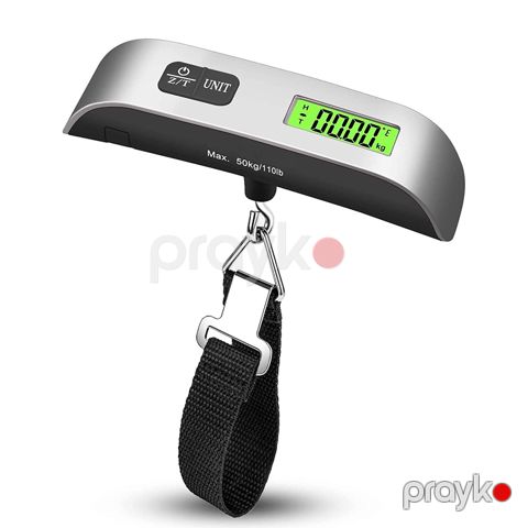 Rəqəmsal Baqaj Çəki Tərəzisi Səyahət üçün portativ işıqlı LED çəki tərəzisi 50KG/110LB Baqaj Tərəzisi — Bakı