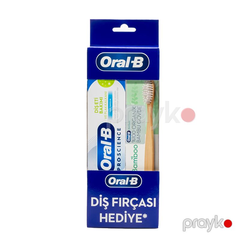 Oral-B Diş Eti Bakımı ve Plak Kalkanı Florürlü Diş Macunu 50 ml + Bamboo Diş Fırçası Oral-B Hediyye Diş Fırçası — Gözəllik və səhiyyə, Bakı (6)