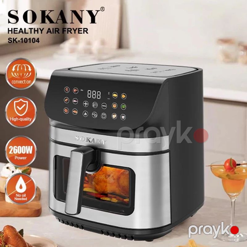 Sokany SK-10104 - Fritöz 12L Rəqəmsal Hava Fritözü İkiqat Qızdırıcı 2600 Vt Güc — Digər mətbəx texnikası, Bakı (2)