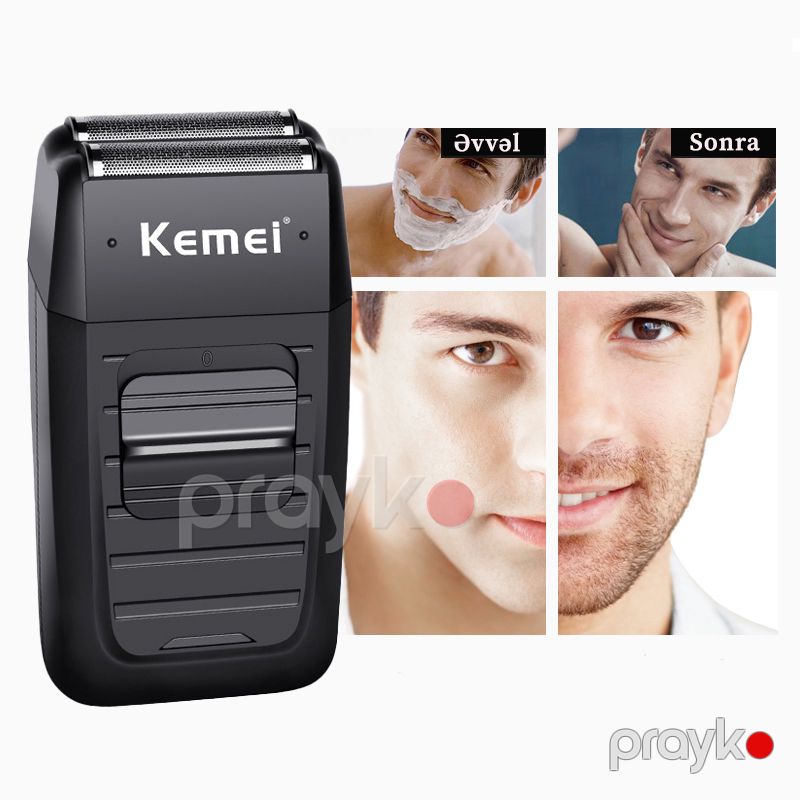 Kemei elektrikli ikiqat təraş maşını Kişilər üçün güclü Cüt Bıçaqlı Elektrikli Təraş Saqqal Pistonlu Ülgüc Üz Baxımı KM-1102 — Usturalar, trimmerler və epilyatorlar, Bakı (3)