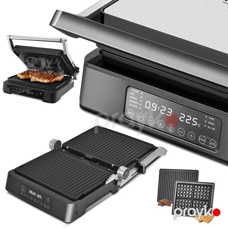 Rəqəmsal RAF Steak Machine & Grill Toster R.535 1800 Vatt 220v 50Hz Gümüş Yapışmayan Örtüklü Metal Qril Toster — Toster və vaflyasıcı, Bakı (4)