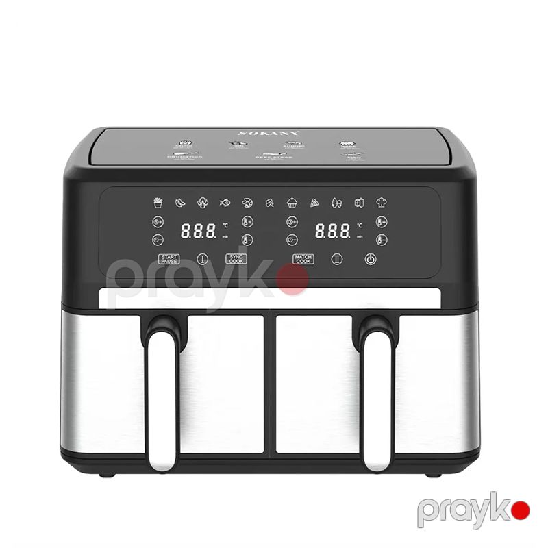 Fritür Sokany SK-10041 Multifunctional Digital Air Fryer 2 Tavalı Elektrikli Hava Fritöz Ağıllı Hava Fritözü 3000W 6L — Digər mətbəx texnikası, Bakı (2)