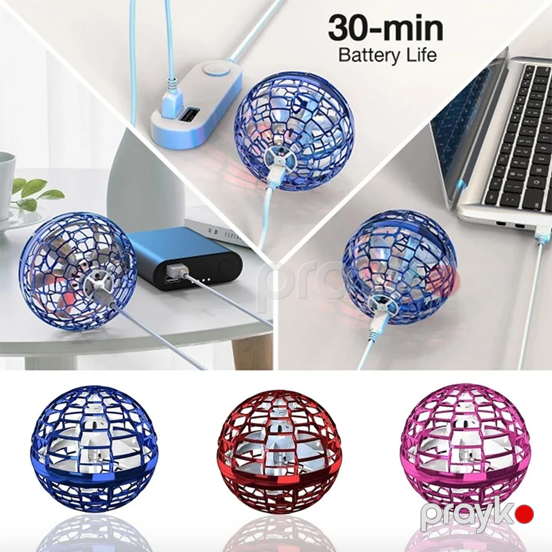 Flying Spinner Led İşıqlı Uçan Top Gyrosphere Bumerang Top Uşaq Üçün Oyuncaq Uçan Top — Oyuncaqlar, Bakı (7)