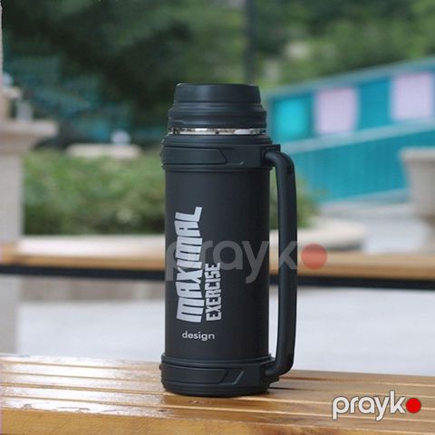 Termos KK9L, 2000 ml, paslanmayan polad, qara — Bakı