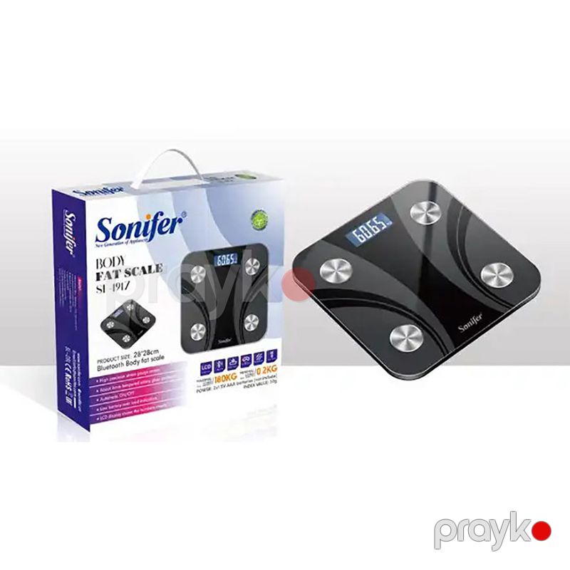 Sonifer SF-1917 LED Ekrana Sahib 180 kq-a Qədər Çəki Üçün Elektron Döşəmə Tərəzisi Ev Üçün Rəqəmsal Şüşə Məişət Tərəzisi — Tərəzi, Bakı (2)