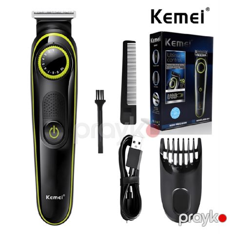 Kemei Simsiz Saqqal Kəsici Təraş Maşını Kişilər Üçün Peşəkar LED Saç Kəsici Trimmer Sürətli Saç Kəsici 5W — Bakı