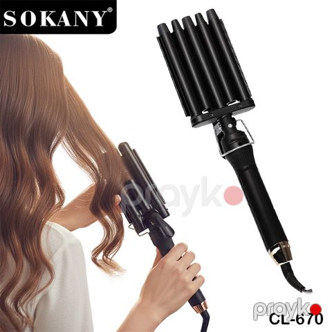 Sokany SK-670, Saç Buruq Ütü Sokany Sk-670 Su Dalğası Fen 5 dalğalı buruq ütü 13mm/16mm — Bakı