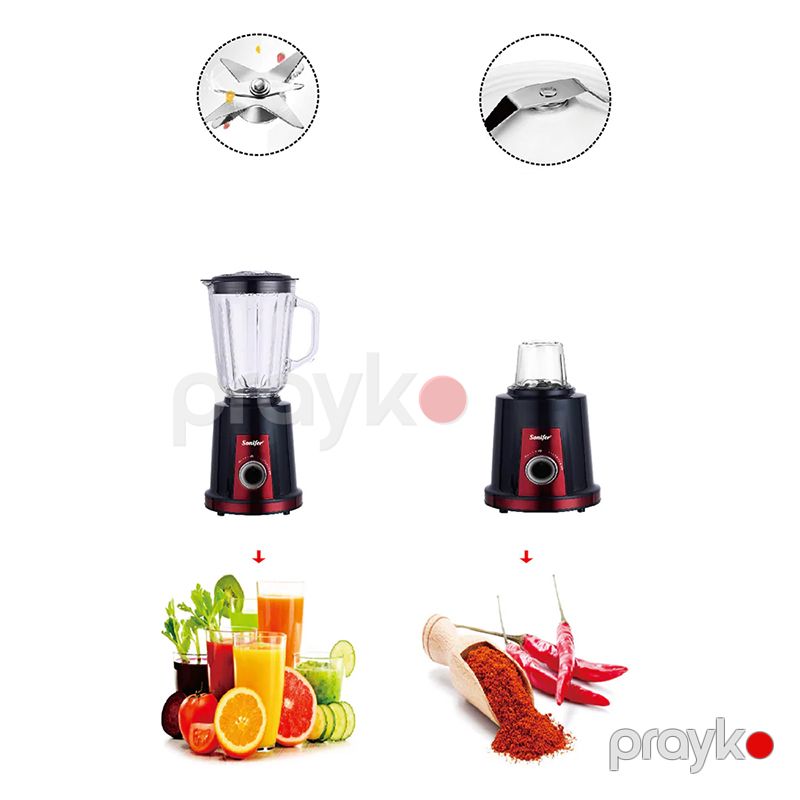 Sonıfer SF-8041 Çoxfunksiyalı Blender Stand Blender 2-si 1 Arada Üyüdücü Başlıqlı Blender 350W — Blenderlər, xırdalayanlar və mikserlər, Bakı (7)
