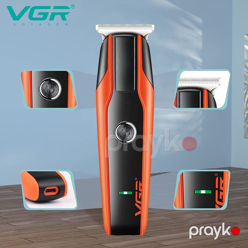 Professional VGR Saç Saqqal Çəsici Paslanmaz Polad Trimmer VGR Qırmızı Rəngli Saç Kəsici Maşın — Usturalar, trimmerler və epilyatorlar, Bakı (5)