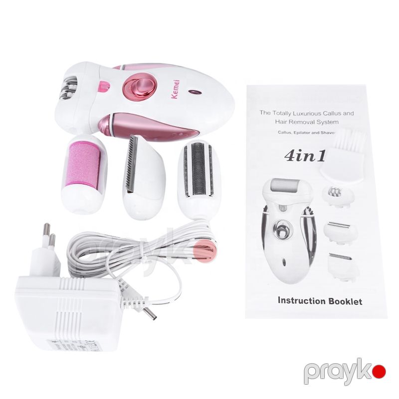 Kemei KM-2530 - Epilyator 4-ü 1-də Doldurula bilən Epilyator Qadın Ülgücü Elektrikli Baxım Aləti Epilyatoru — Usturalar, trimmerler və epilyatorlar, Bakı (3)