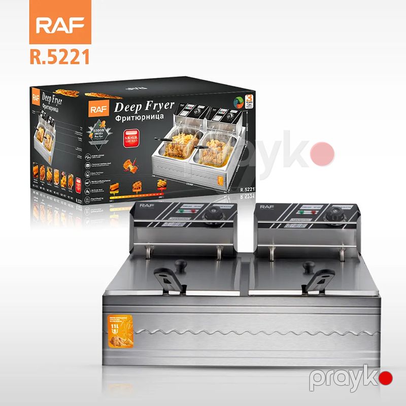 RAF R.5221 Çoxfunksiyalı Fritöz Elektrikli Fritöz Dərin Qızartma Maşını 5000W — Soba və qrillər, Bakı (3)