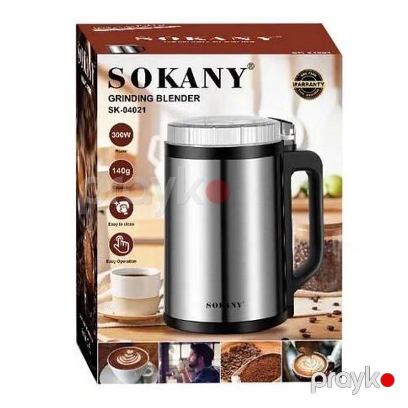 Sokany SK-04021 - Qəhvə Üyüdücü, 140 q Tutum, 300 Vt Güc, Qəhvə Üyüdən — Digər mətbəx texnikası, Bakı (5)