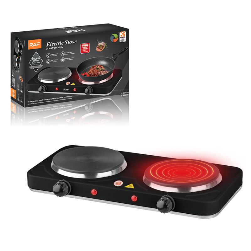 RAF R.8020AB yüksək güclü ikiqat elektrikli soba plitəsi mətbəx elektrikli qızdırıcı plitəsi elektrikli soba — Plitələr, Bakı (5)