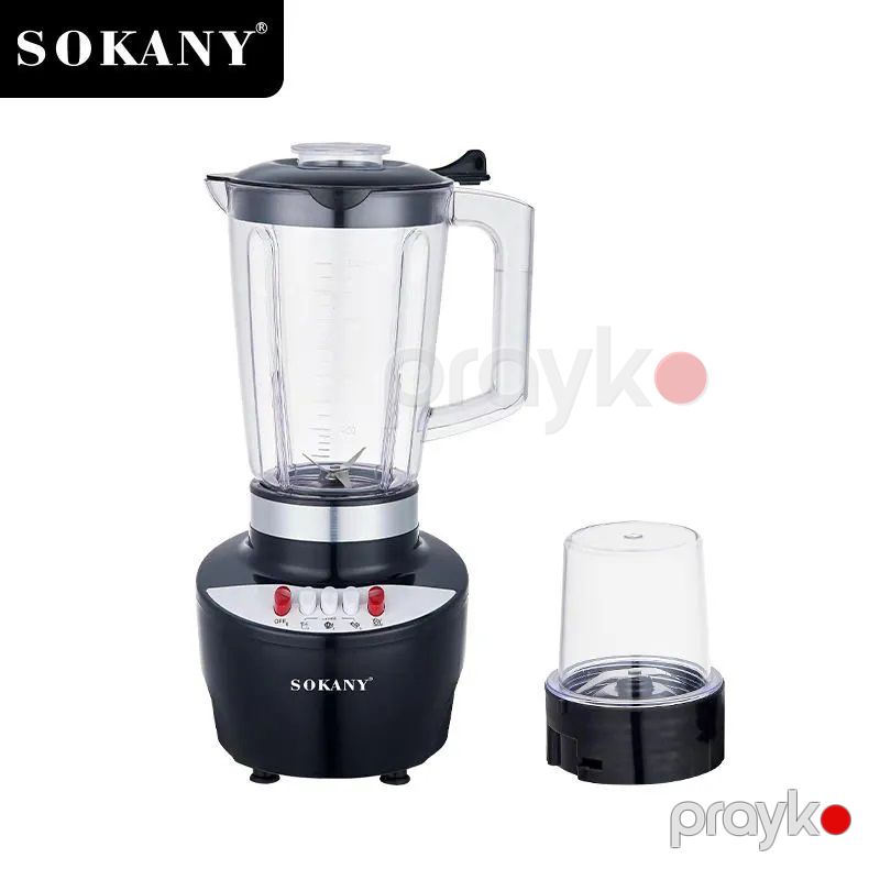 2-si 1 Arada Çoxfunksiyalı Sokany Blender 500W Termostat Nəzarəti Buz Qırma Özəlliyi İlə Polad Kokteyl Blenderi 1.5L — Blenderlər, xırdalayanlar və mikserlər, Bakı (7)