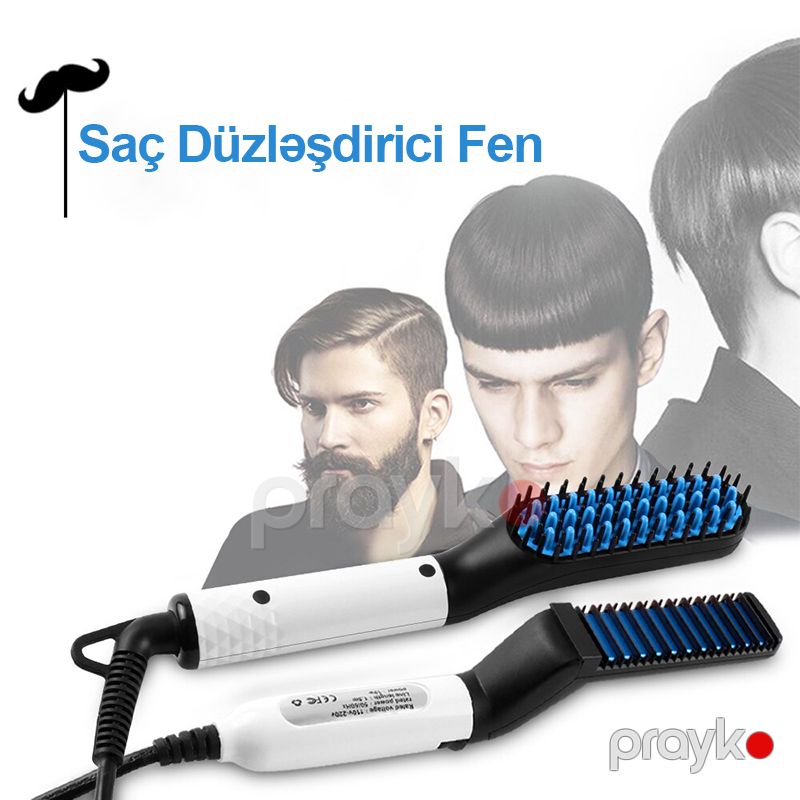 Çoxfunksiyalı Elektrikli Saç Darağı Təkmilləşdirilmiş Deluxe Saç Saqqal Düzləşdirici Fen 180°C-230°C — Fən, Bakı (2)