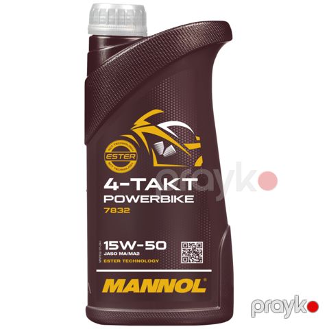 Mühərrik yağı Mannol 4-Takt Powerbike SAE 15W-50 7832 1 lt — Bakı