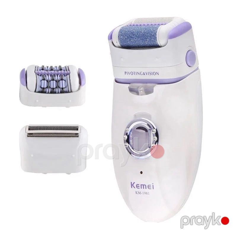 Kemei 3-ü 1-də Elektrikli Epilator Sürətli Şarj Özəlliyi İlə Bütün Bədən Üçün Uygun Epilyator Dəsti — Usturalar, trimmerler və epilyatorlar, Bakı (6)