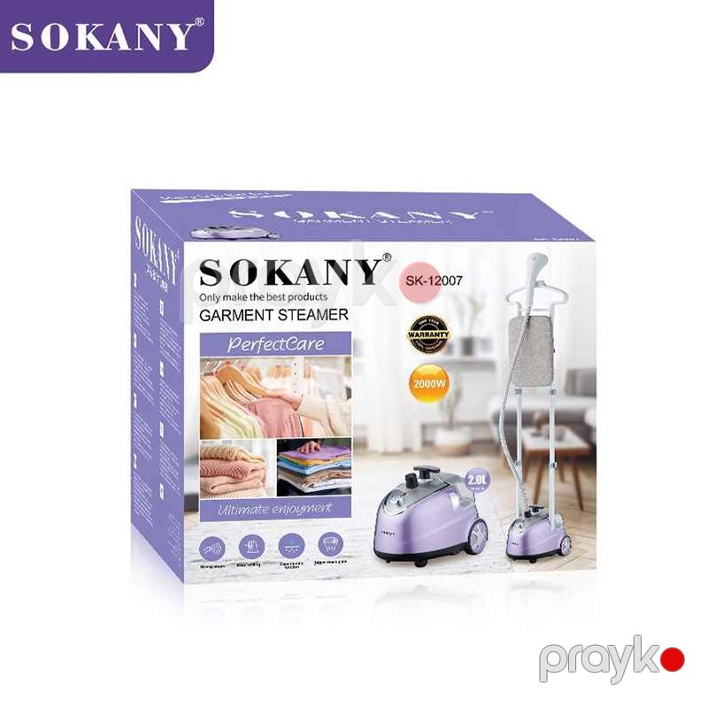 Sokany Stend Buxarlı Ütü 2 Litr 2000W Döşəmə üçün şaquli buxarlandırıcı SK-12007 Peşəkar geyim buxarlandırıcısı — Ev texnikası, Bakı (3)
