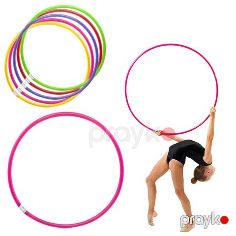 Gimnastika Üçün Obruch Plastik Material Hula Hoop Uşaqlar Üçün Rəngli Kiçik Ölçülü Gimnastik Kruq 50sm — Bakı
