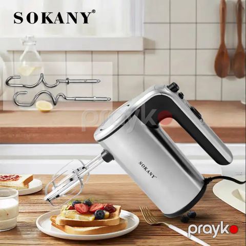Sokany Elektron Əl Mikseri 5 Sürətli Çırpıcı və Qarmaqlı Elektrikli Əl Mikseri — Bakı