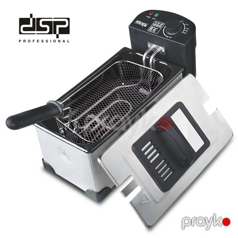DSP Elektrikli Kartof Qızartma Maşını 2000W Gücündə Yapışmaz Mətbəx Qızardıcısı Polad Tənzimlənən Termostat Nəzarəti — Bakı