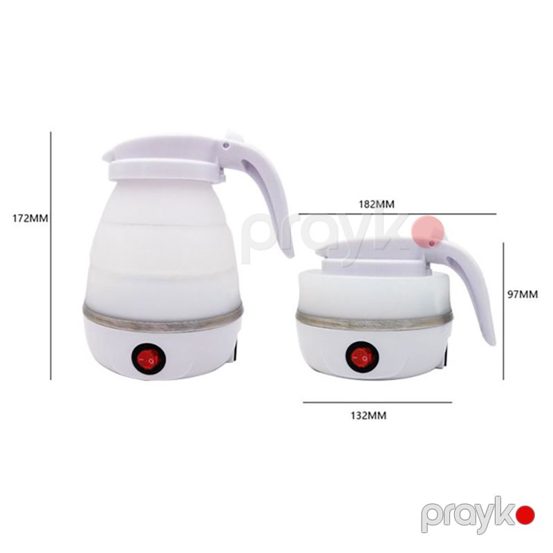 Qatlana Bilən Portativ Elektrik Çaydanı Qida Dərəcəli Polad Çaydan Daşınması Asan İsidici Səyahət Termosu Mini Fast Food AB Plug — Elektrik çaydanları və termoslar, Bakı (7)