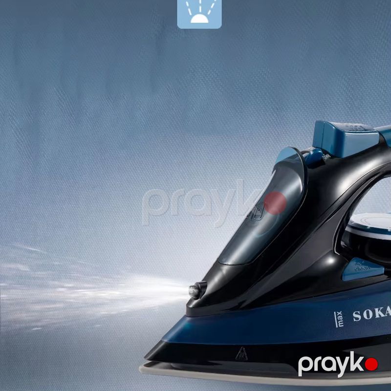 Sokany SK-6028 Elektrikli Buxarlı Ütü Keramika Altlıqlı Buxarlı Ütü 2400W — Ev texnikası, Bakı (5)