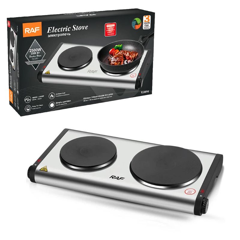 Elektrik plitə RAF Elektrikli Soba İki Ocaqlı Elektrikli Qida Qizdırıcı 1000+1500W R.8014 Pilətə 2500 Güc — Plitələr, Bakı (5)