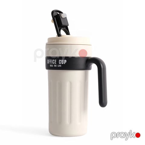 Office cup Dəmir termos 600ml Heal the life termos qab Tutacaqlı Qəhvə termosu — Bakı