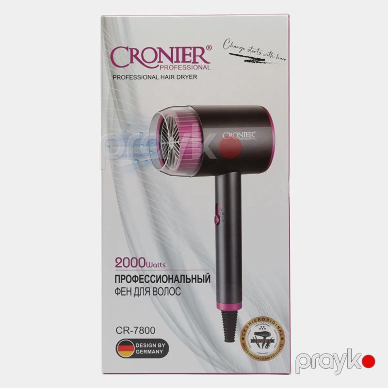 Cronier CR-7800 Professional Elektrikli Hava Feni Yüksək Keyfiyyətli Fen 2000W Gücündə — Fən, Bakı (6)