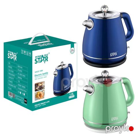 Star ST-6016 Elektrikli Çaydanı 1.8L Termostat Nəzarəti 304 Paslanmayan Poladdan İki Qatlı Elektrik Çaydanı — Bakı