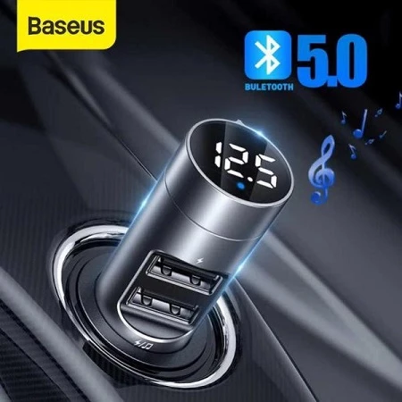 FM transmitterli Bluetooth 5.0 FM car charger 2x USB 3 A 18 W avtomobil qida cihazı 12/24 V — Mallar, Bakı (3)