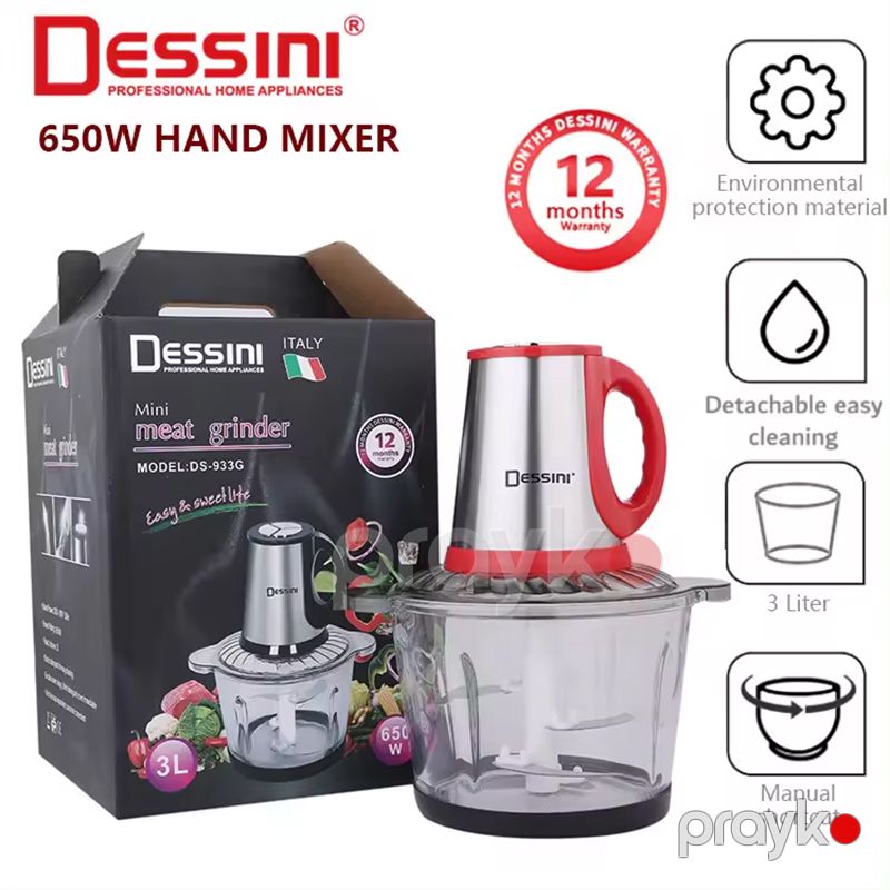 Dessini DS-933G Elektrikli Doğrayıcı Çoxfunksiyalı Doğrayıcı 650W Gücündə — Blenderlər, xırdalayanlar və mikserlər, Bakı (6)