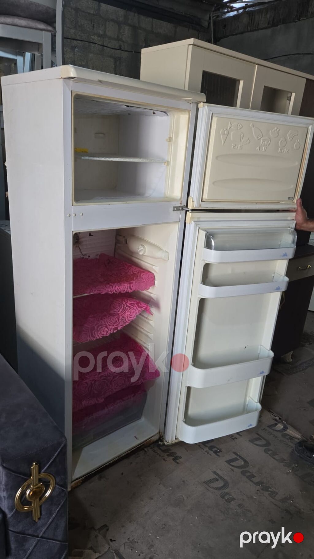 Beko iki qapılı soyuducu - Rəng: ağ, krem aksentli - Üst hissə — Soyuducular, Gəncə (2)
