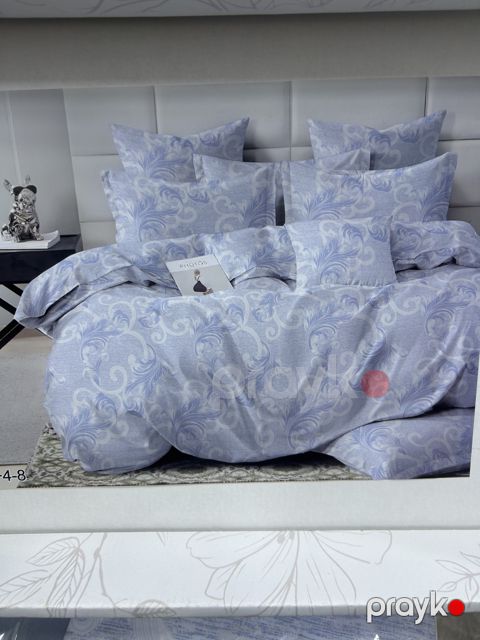Yataq dəsti 3015, yorğan üzü 160х220 sm, mələfə 160х220 sm, yastıq üzü 50х70 sm, poliester/pambıq, mavi — Bakı