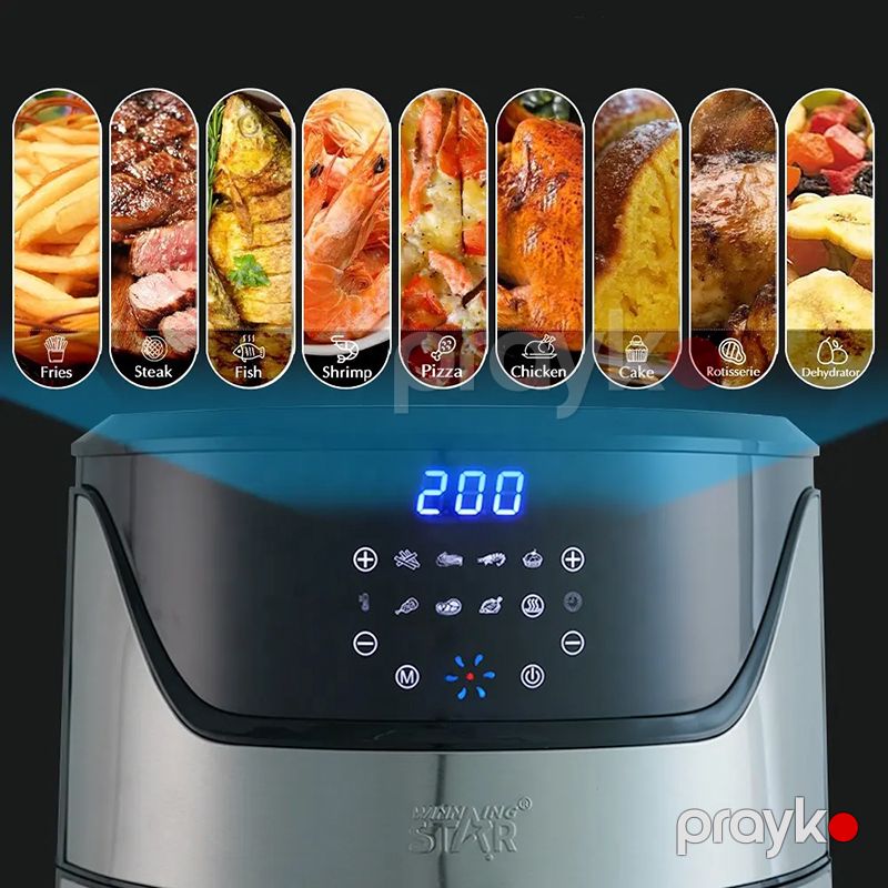 Winning Star ST-9685 1800W Gücündə Rəqəmsal Hava Fritözü 7L Böyük Tutumlu Çoxfunksiyalı Air Frey — Digər mətbəx texnikası, Bakı (4)