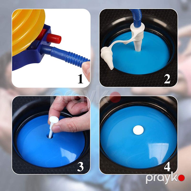 Balans Topu Balans Təlimçisi, Ağır Yük Bandı ilə 23 Yarım Top, 4 mm Qalınlıqda PVC, Çəki 660 lbs, Bonus Ayaq Pompası ilə Yoqa və Fitness Məşqləri — İdman, hobi, istirahət, Bakı (3)