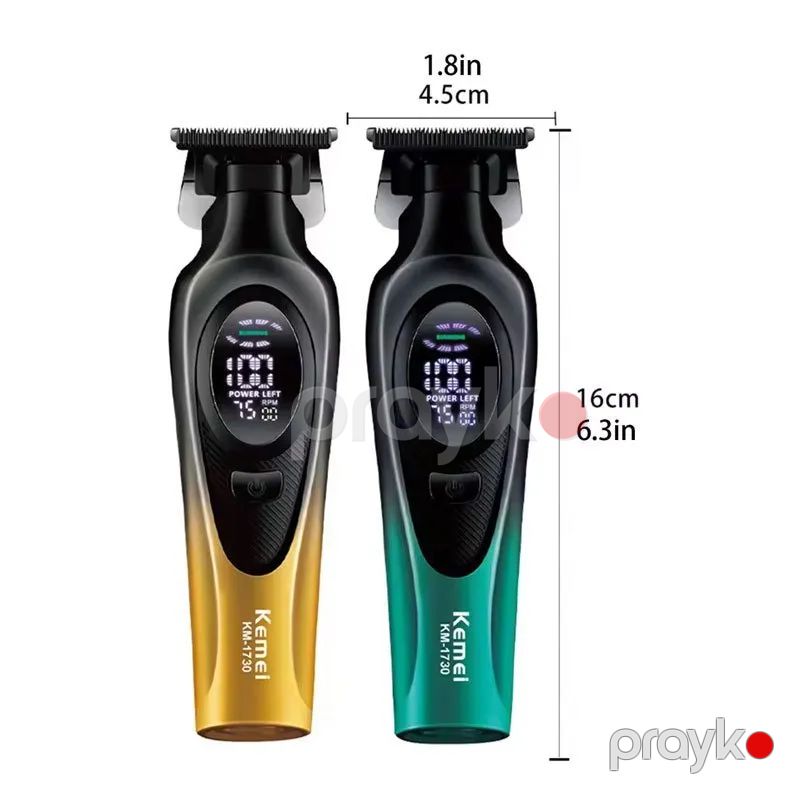 Kemei-1730 - Trimmer Güclü Elektrikli Saç Kəsici Saç Kəsici Maşın Şarj Edilə Bilən Trimmer — Usturalar, trimmerler və epilyatorlar, Bakı (3)