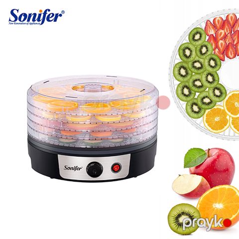 Sonifer SF-4033 5 Pilləli Elektrikli Meyvə Qurutma Maşını 250w Mini Giləmeyvə Qıda Quruducusu — Bakı