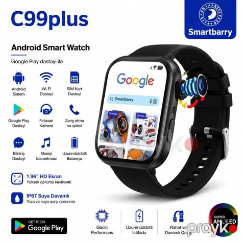 Smartbarry C99 Plus Android Smart Saat — Bakı