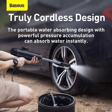 Akkumlyatorlu avto yuyucu - Baseus Dual Power Portable Electric Car Wash Spray Nozzle — Mallar, Bakı (3)