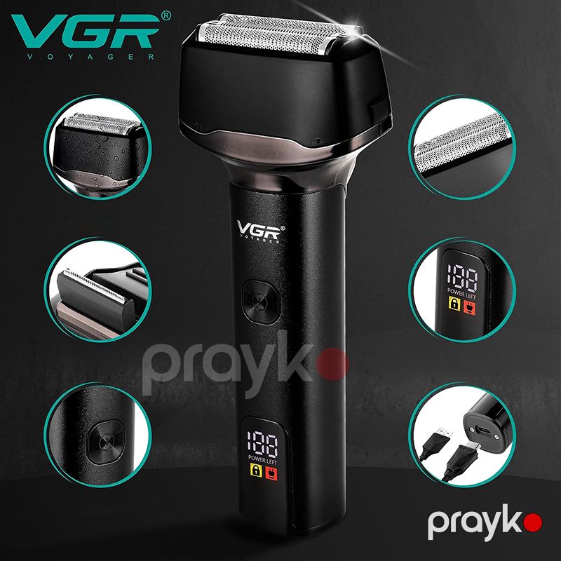 VGR V-371 Yüksək Keyfiyyətli Trimmer Suya Davamlı Ipx5 Elektrikli Akkumulyatorlu Üz Saqqal Təraş Maşını Kişilər üçün — Usturalar, trimmerler və epilyatorlar, Bakı (6)