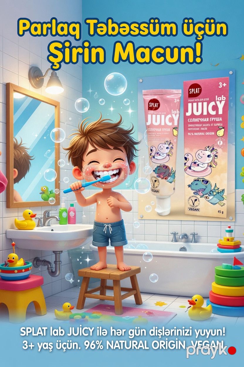 Uşaqlar üçün diş məcunu Splat Juicy Lab Günəşli armud 45 q — Mallar, Bakı (2)