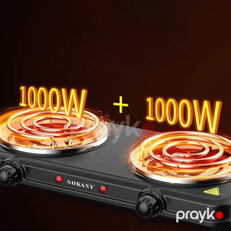 Sokany SK-5110 Çoxfunksiyalı Elektrikli İki Ocaqlı Qızdırıcı Soba Plitə 2000W — Plitələr, Bakı (5)