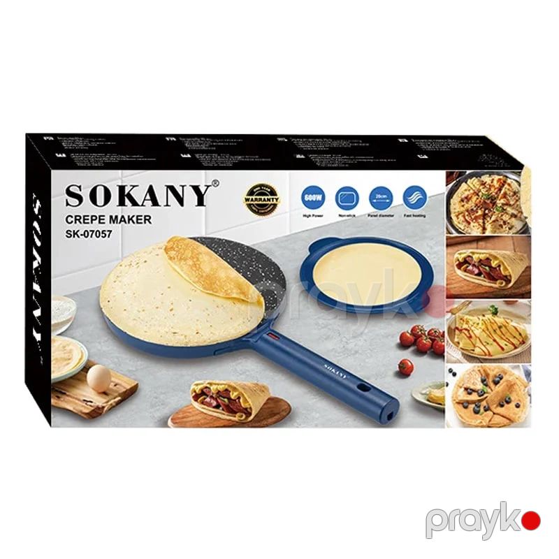 Sokany SK-07057 Krepe Maker Qeyri-yapışdırılmış Bilinçik Hazırlayıcı 600W Krep Hazırlama Maşın — Toster və vaflyasıcı, Bakı (7)