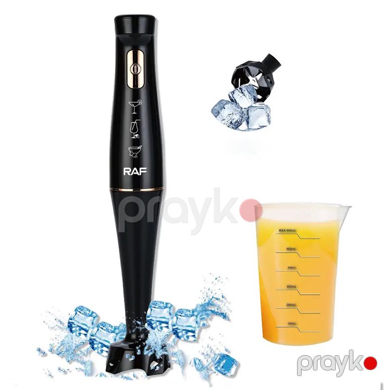 Yüksək Keyfiyyətli RAF Elektrikli Əl Blenderi 800W Buz Qırma Özəlliyi 600ml Plastik Qablı Peşəkar Mini Əl Blenderi 220V — Blenderlər, xırdalayanlar və mikserlər, Bakı (6)